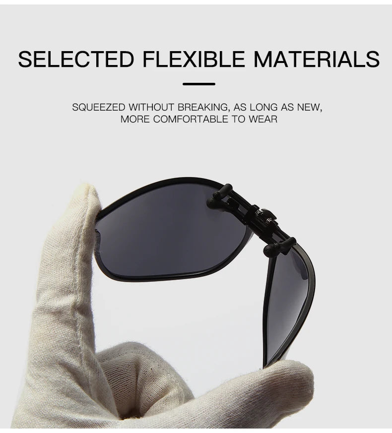 Unisex Polarized Clip Sunglasses