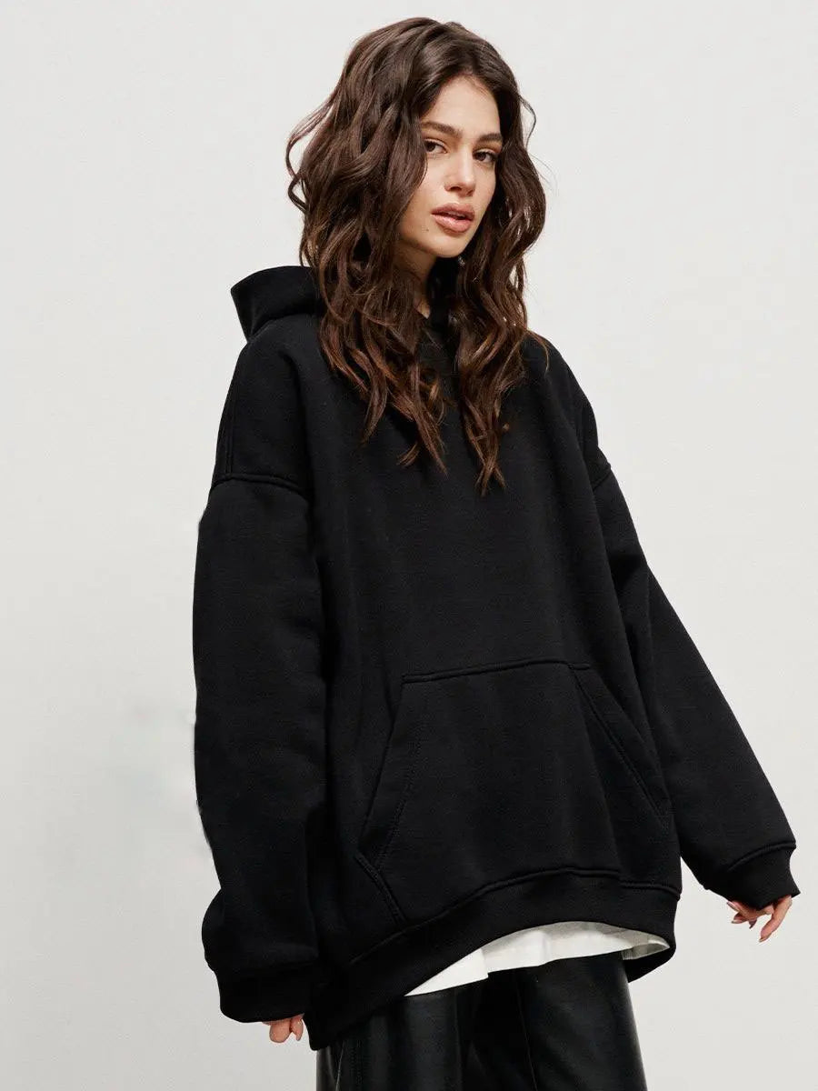 Women's  Oversized Fleece Pullover Hoodie