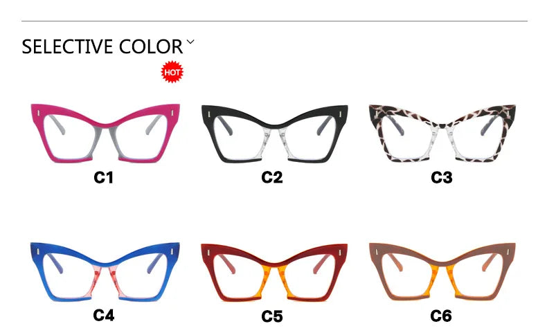 Retro Large Frame Blue Light Blocking Glasses for Women