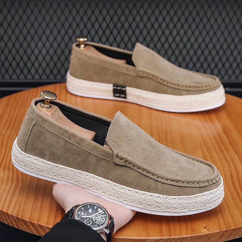 Men's Casual Slip-On Loafers - Comfortable Driving Shoes