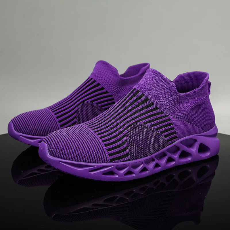 Men's Slip-On Platform Sneakers - Casual Running Sports Trainers