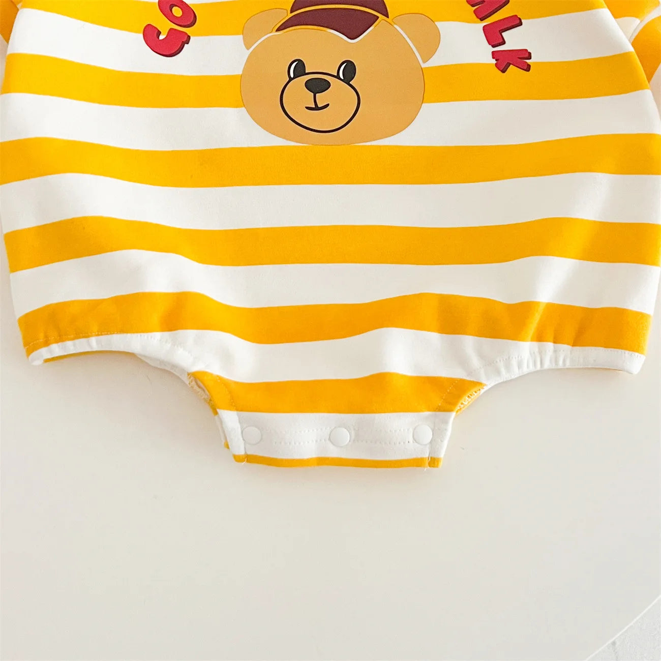 Baby's 100% Cotton Yellow Striped Bodysuit Outfit