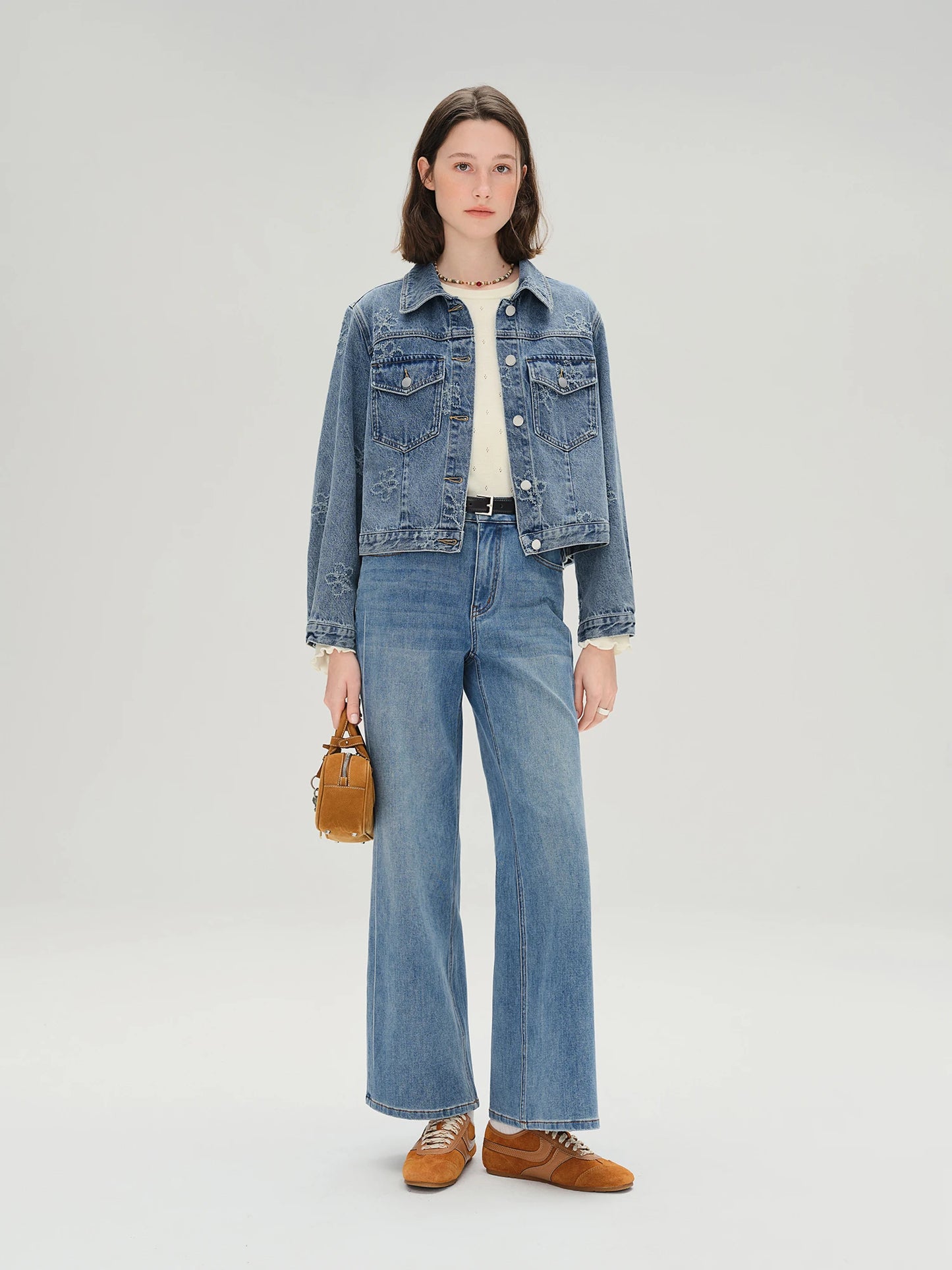 Women's Stretchy Straight Leg Flared Jeans