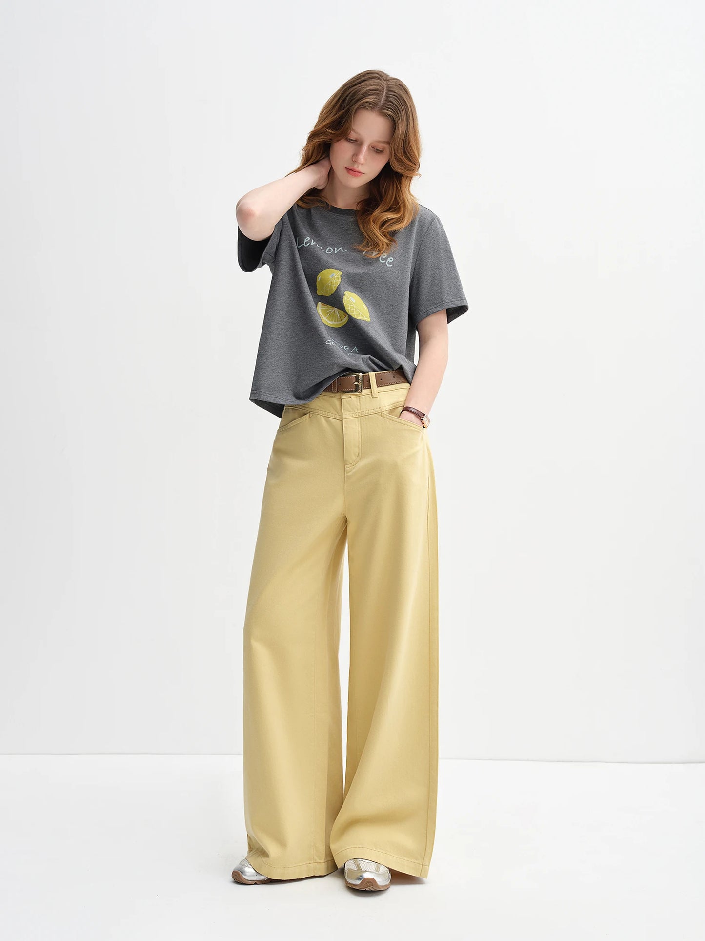 Fruit Print T-Shirt - Loose Fit Cotton Short Sleeve Top