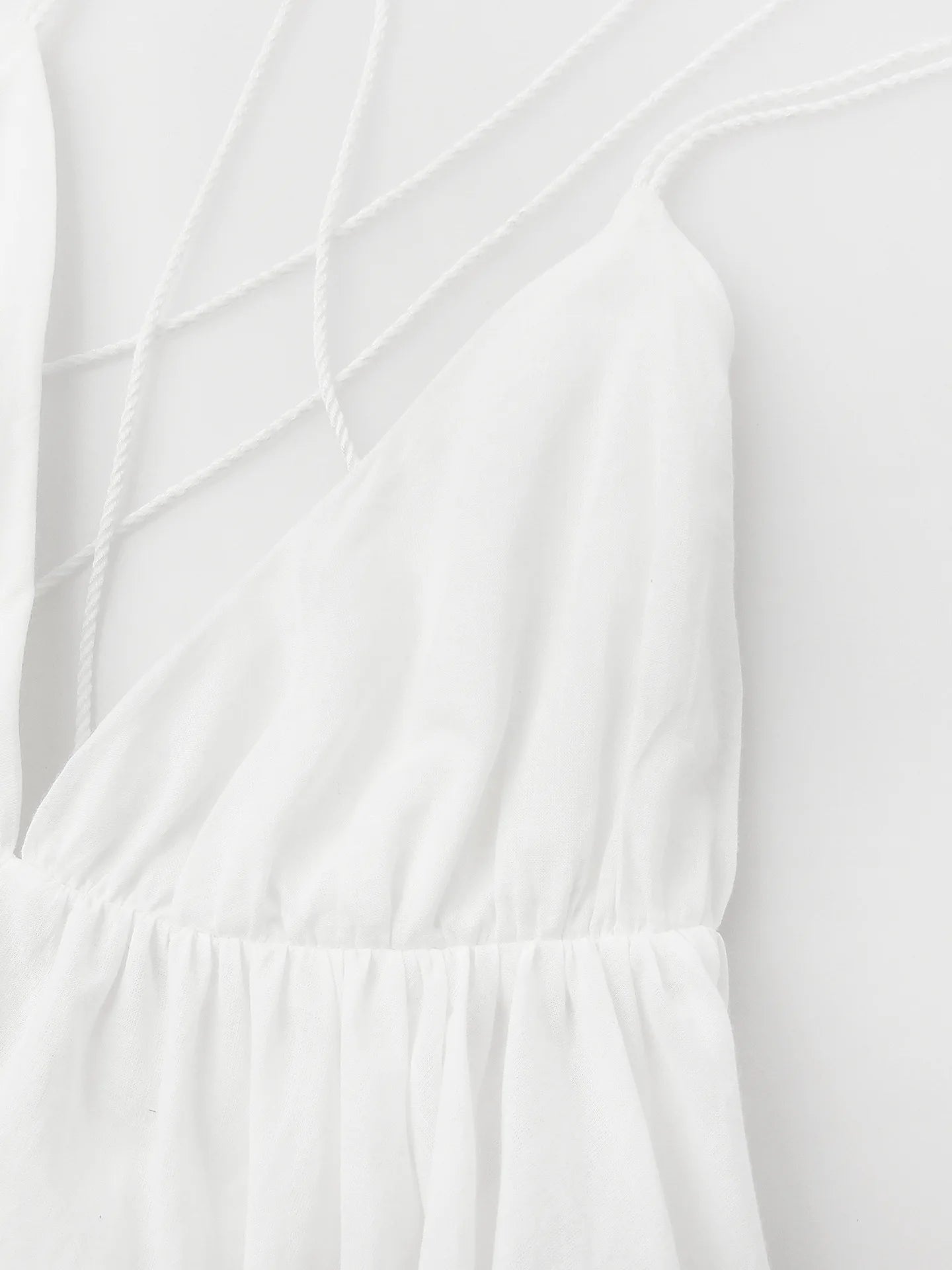 Women's A-Line Backless Mini Dress - V-Neck Bandage Summer Beachwear