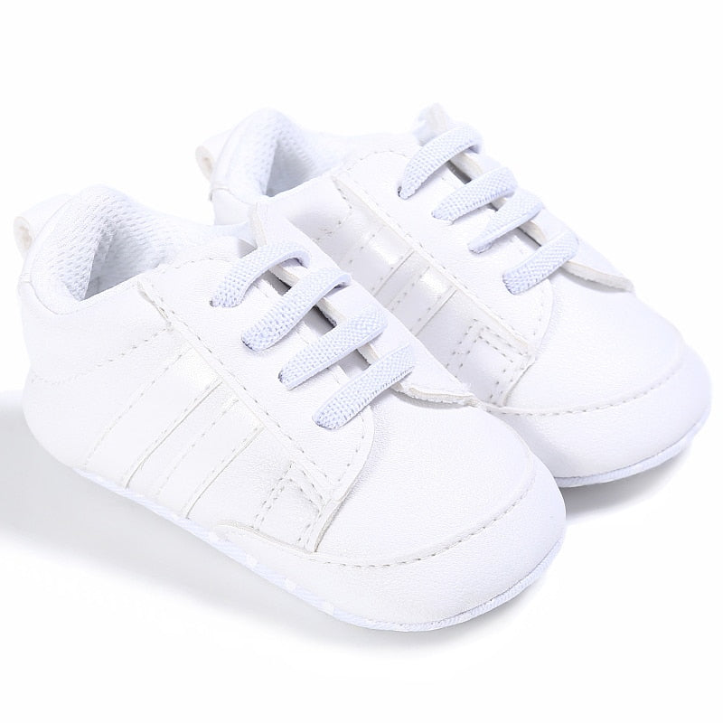 Newborn Baby Classical Sport Soft Sole PU Leather Sneakers Shoes