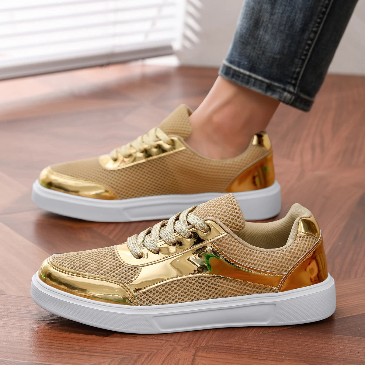 Men's Platform Skateboard Sneakers - Breathable Outdoor Vulcanized Tennis Shoes