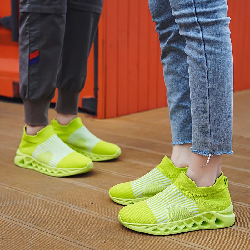 Men's Slip-On Platform Sneakers - Casual Running Sports Trainers