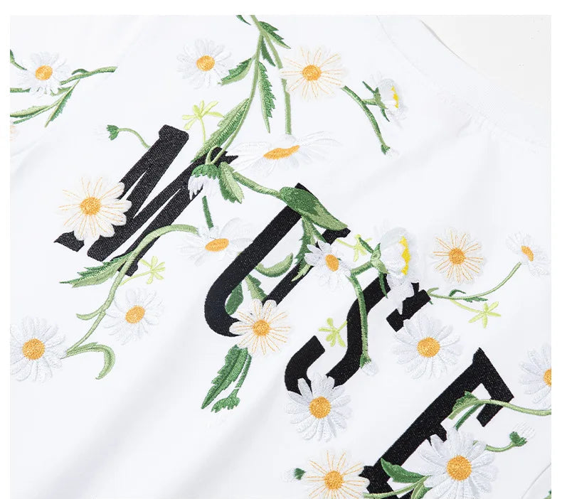 Embroidered Floral T-Shirt