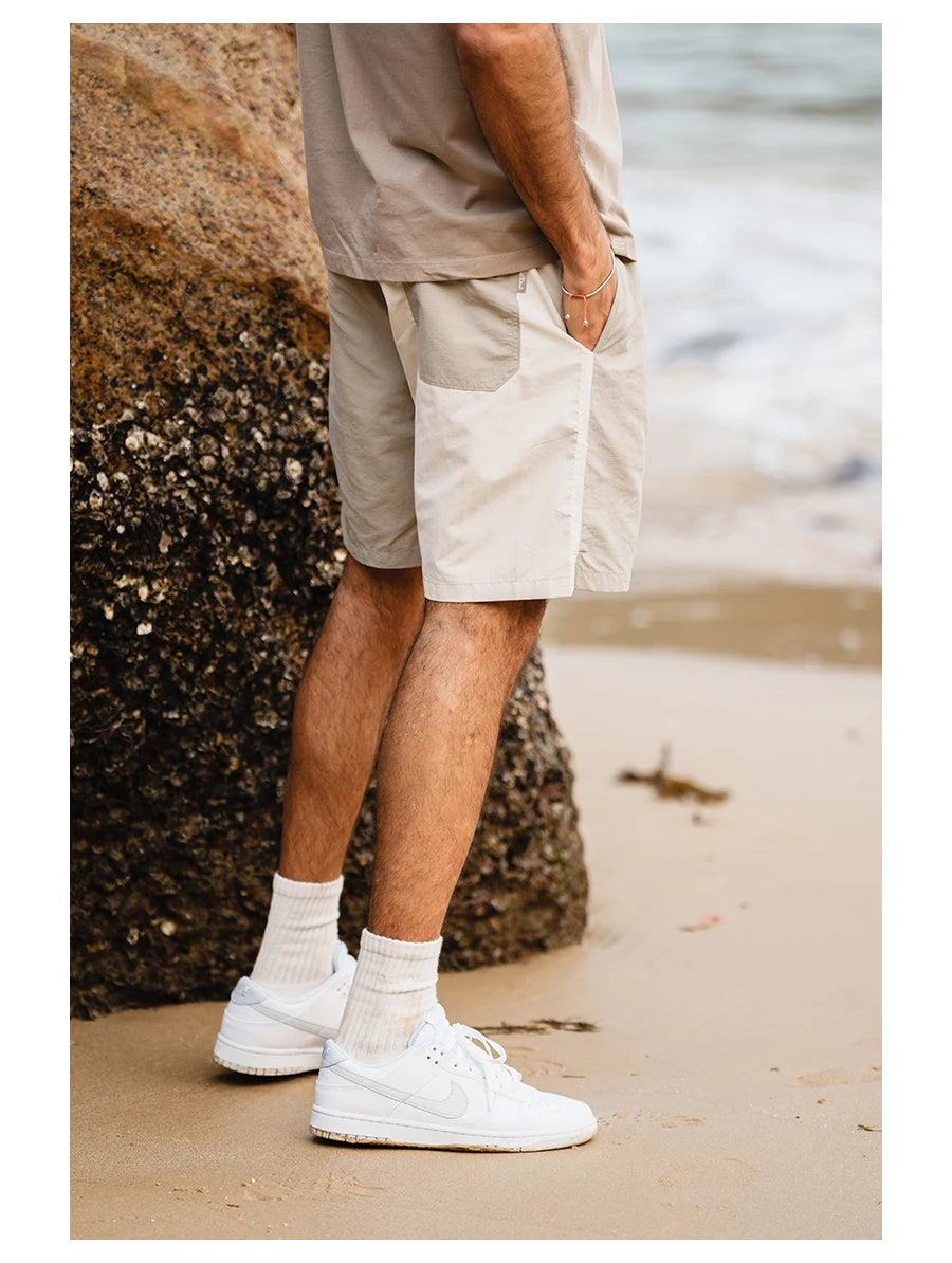 Men's  Thin Contrast Colour Shorts