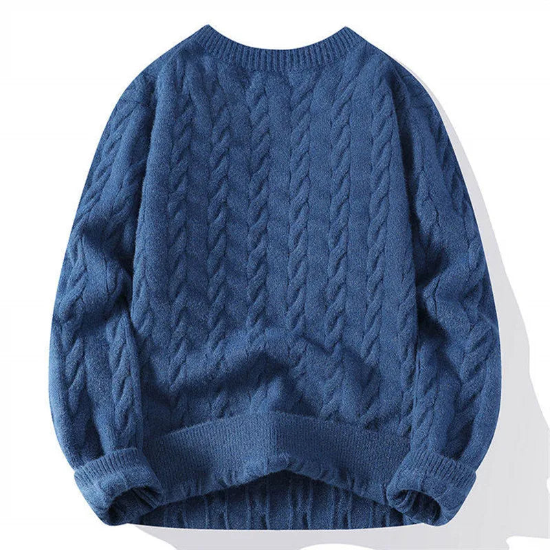 Men's O-Neck Knitted Pullover Sweater