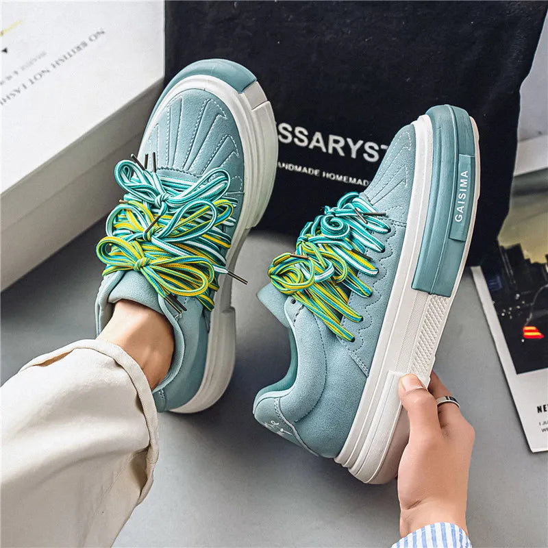Men's Casual strap Design  Skateboard Trainers Sneakers