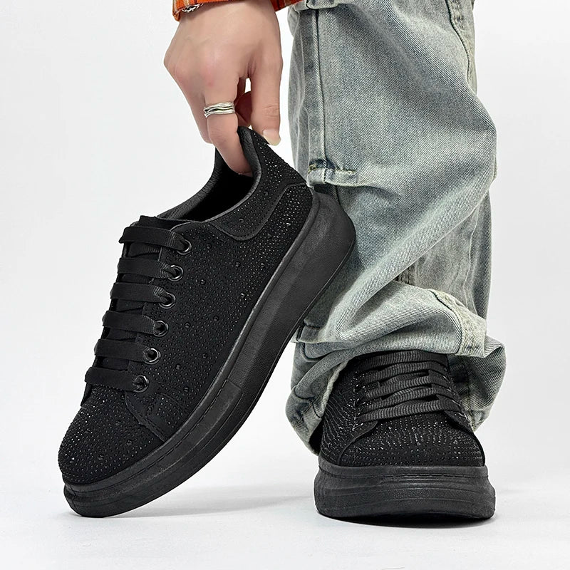 Men's Platform Sneakers - Personalized Design Skateboard Sports Shoes