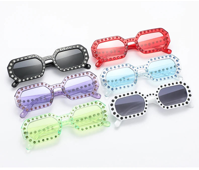 Rhinestone Fashion Sunglasses - UV400 Protection for Women & Men