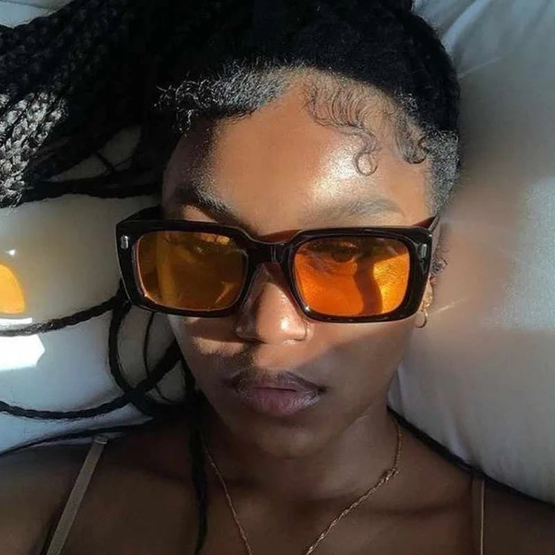 Women's Retro Square Anti UV 400 Sunglasses