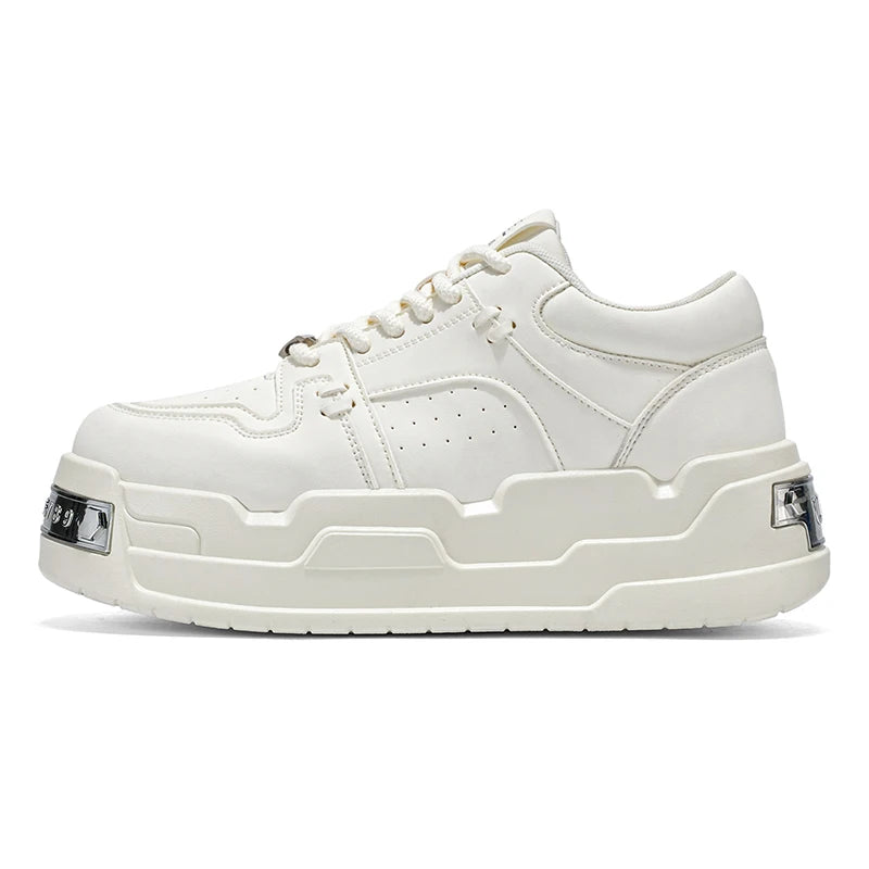 Men's Platform Sneakers - Metal Detail Sports Trainers