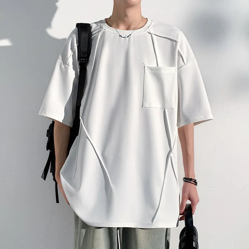 Men's Summer Half Sleeve Round-Neck Loose Casual T Shirt