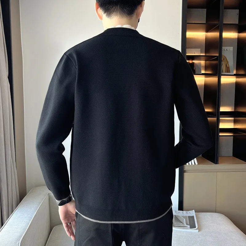 Spring Autumn Knit Cardigan - Slim Fit Casual Sweater Outerwear