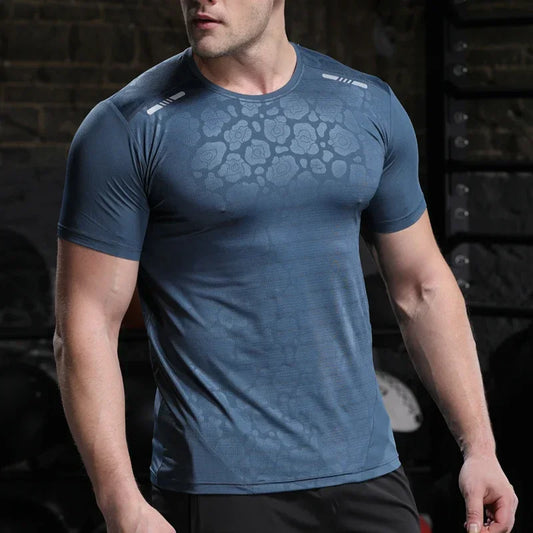 Men's Running Compression Dry Fit Short Sleeve Sport  Gym Fitness Jogging Sweatshirt Athletic T-Shirt Top