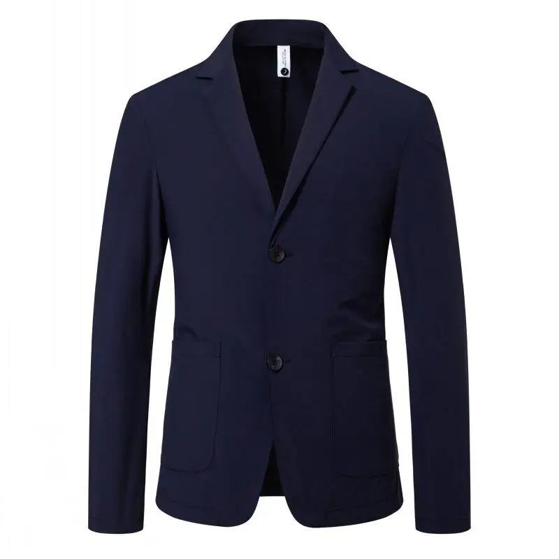 Men's Summer Thin Smart Casual Lightweight Turn Down Collar Blazer Jacket