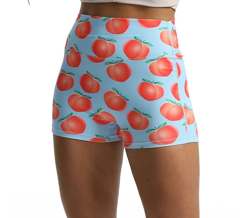 High Waist Printed Shorts