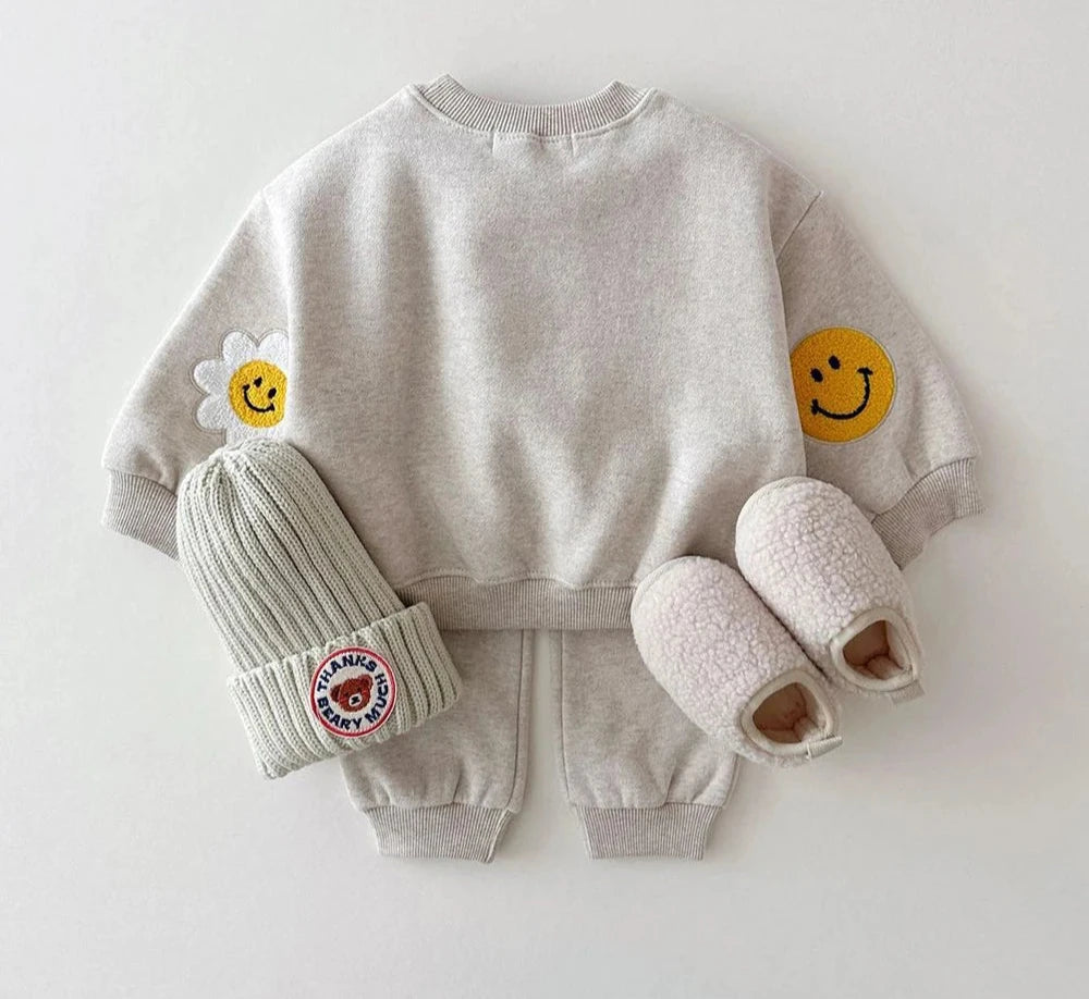 Children's Baby, Girls Boys Pullover Sweatshirt Top and Pant 2PCS Set