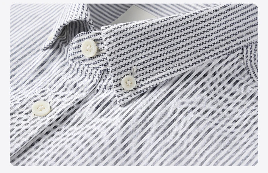 Men's Vertical Striped  230gsm Brushed Fabric Casual Shirt