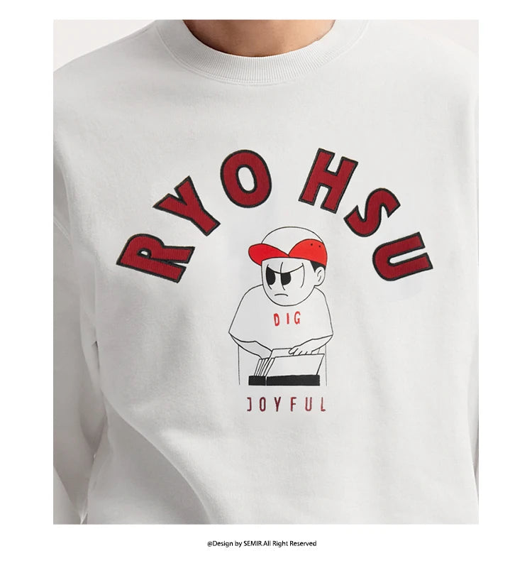 Men's Winter Embroidered Hoodie - Couple Matching Streetwear with Illustration Art Patterns