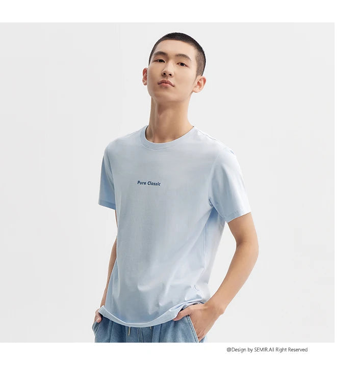 Letter Print Short Sleeve T-Shirt - Men's Summer Casual Top