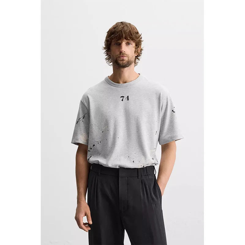 Men's Summer American Street Print Short Sleeve T-Shirt