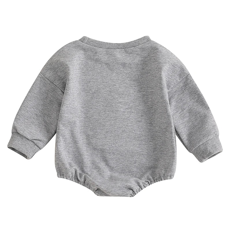 Christmas Santa Embroidery Fuzzy Romper - Baby Boys Girls Playsuit