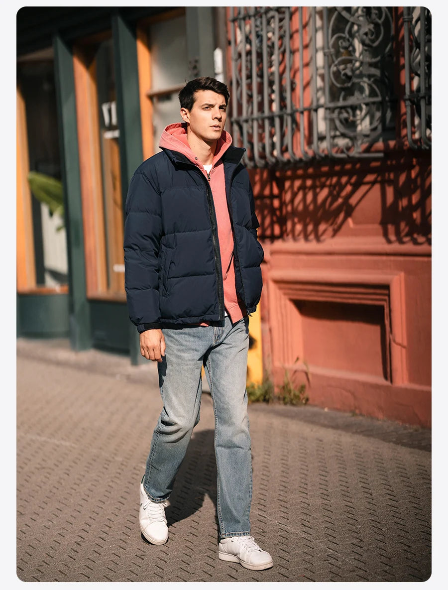 Men's Winter Oversize 90% White Duck Down Coats Warm Comfortable Down Puffer Jacket