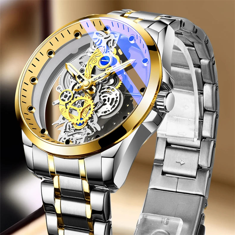 Men's Quartz leather Waterproof  luminous Watches