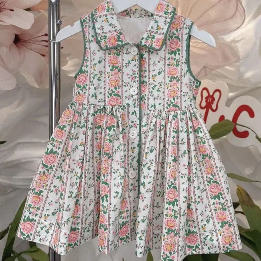 Girls' Floral Princess Dress - Sweet Summer Party Dress for Ages 2-7