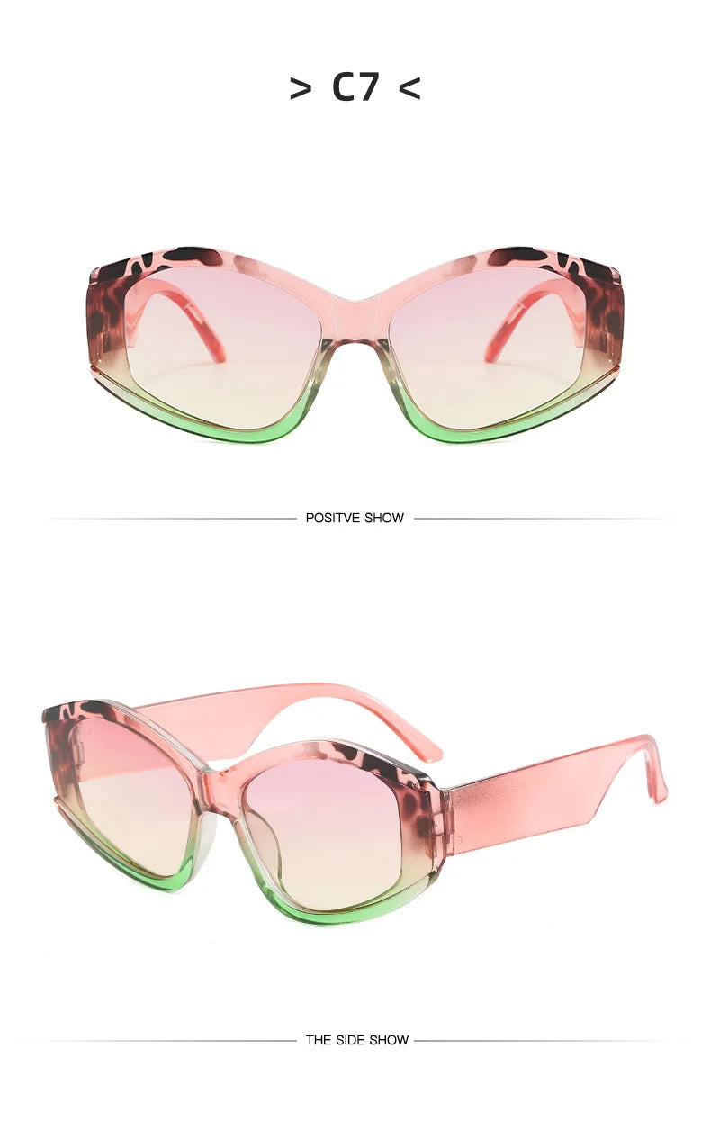 Fashion Large Frame Sunglasses - Colorful UV400 Protection for Women & Men