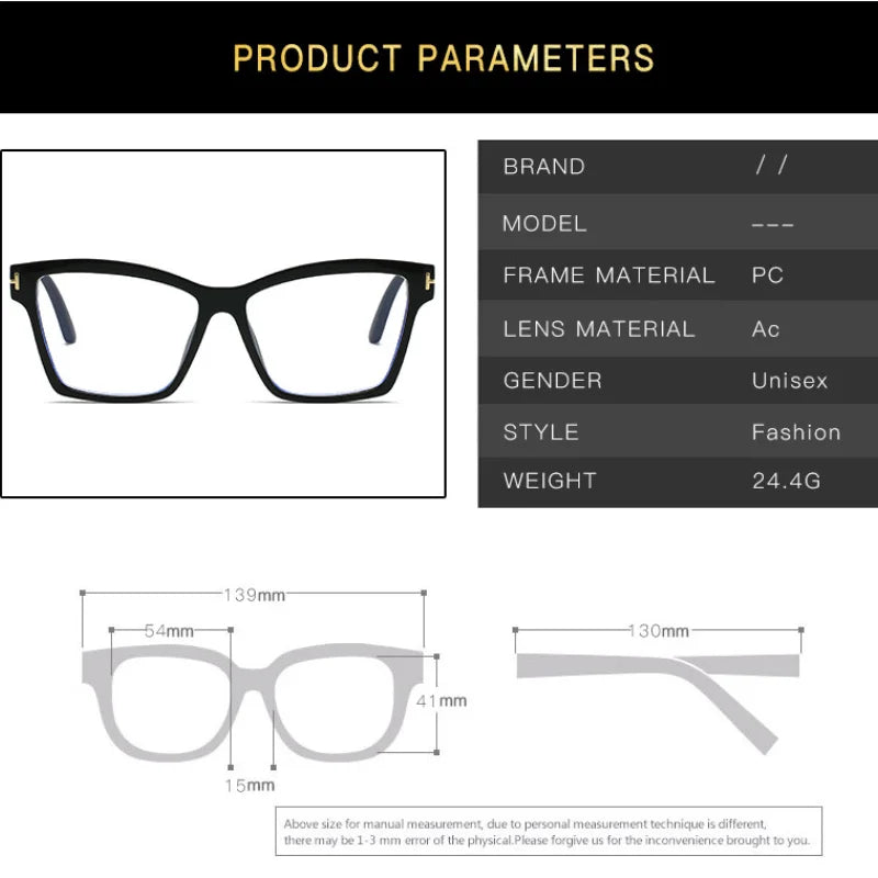 Anti Blue Light Cat Eye Glasses - Fashionable Retro Eyeglass Frame