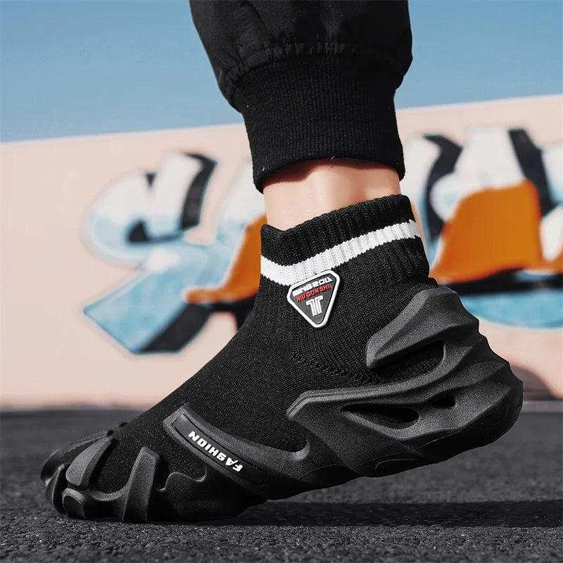 Men's Sports Mesh Slip On Comfortable High Top Shoes Sneakers