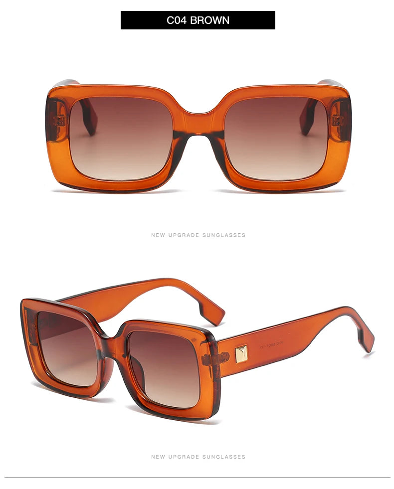 Women's 1/4pcs Set Fashion Small Rectangle Sunglasses  UV400