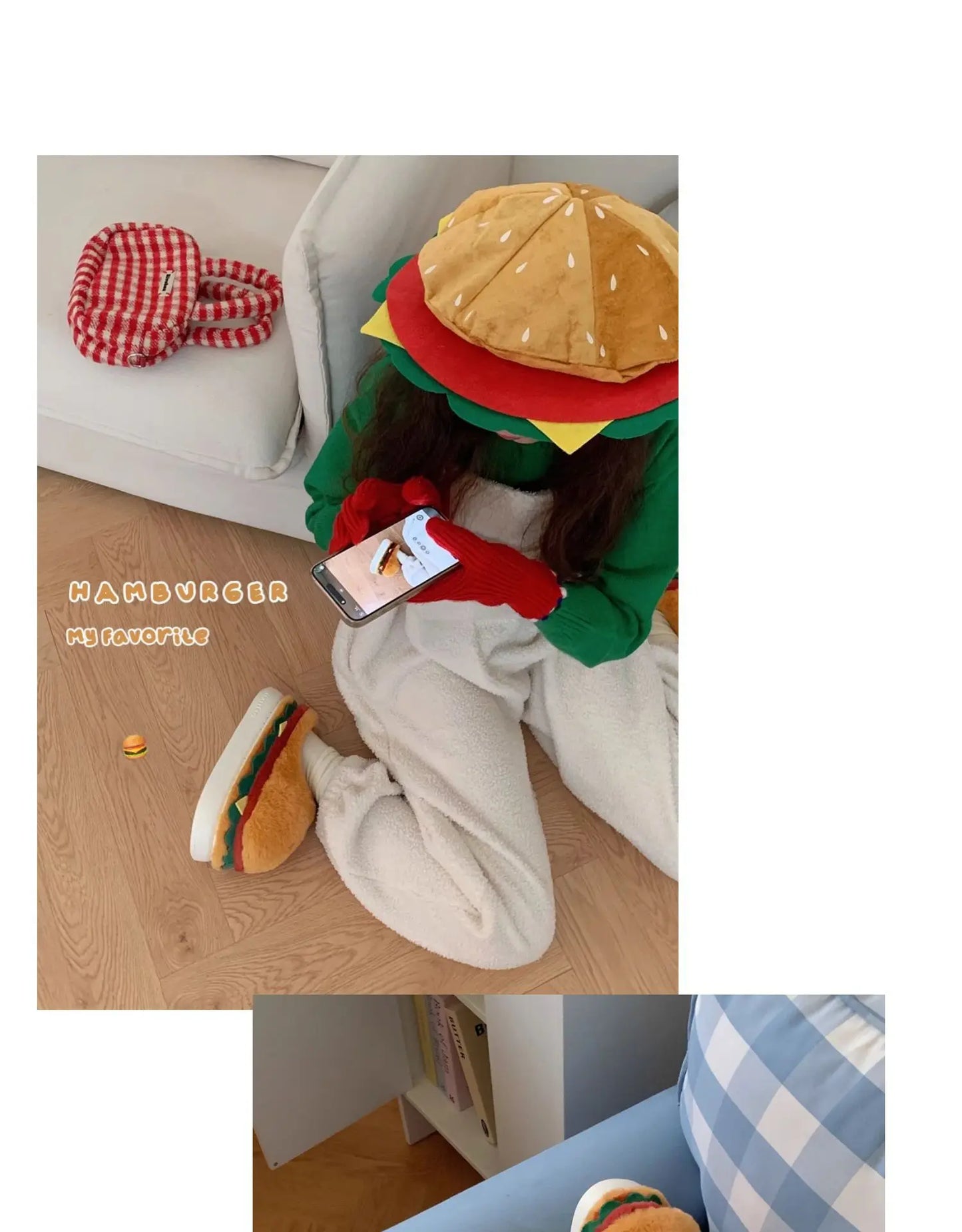 Hamburg Design Plush Slippers - Warm Non-Slip Indoor Slides