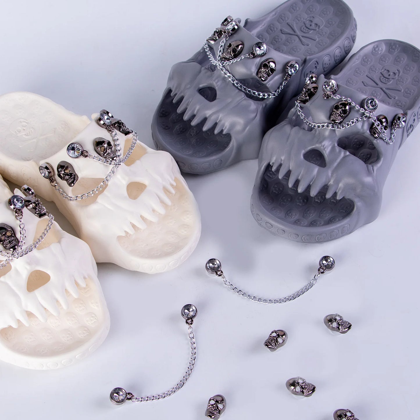 Men's Skull Design Slippers - Non-Slip Beach Sandals Slides