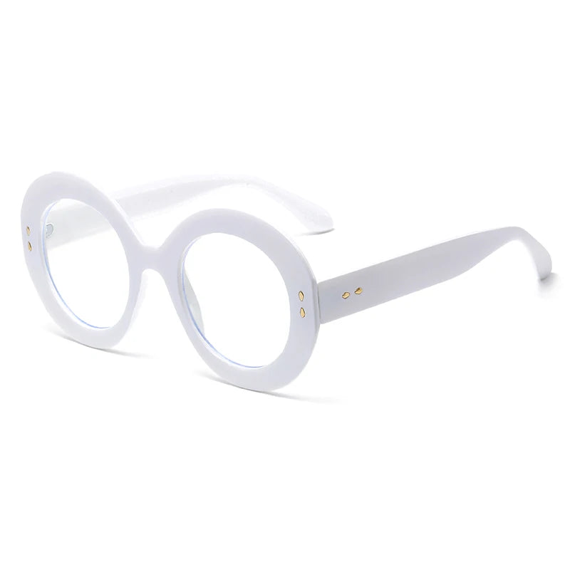 Vintage Oval Fashion Glasses Frame - Women's Retro Anti-Blue Light Eyewear Optical Frames