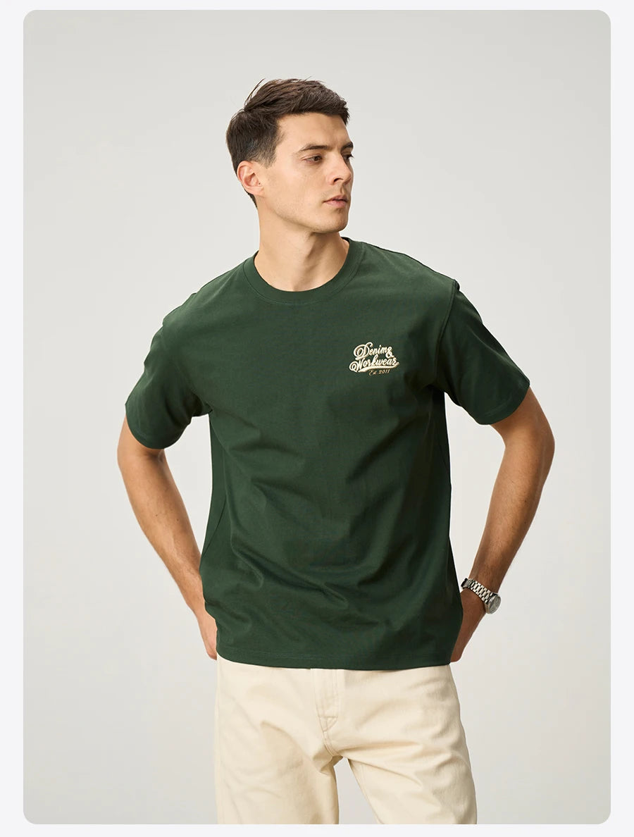 Men's Oversized Cool-Touch T-Shirt with Letter Print