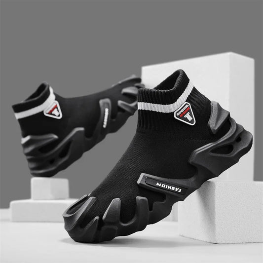 Men's Sports Mesh Slip On Comfortable High Top Shoes Sneakers