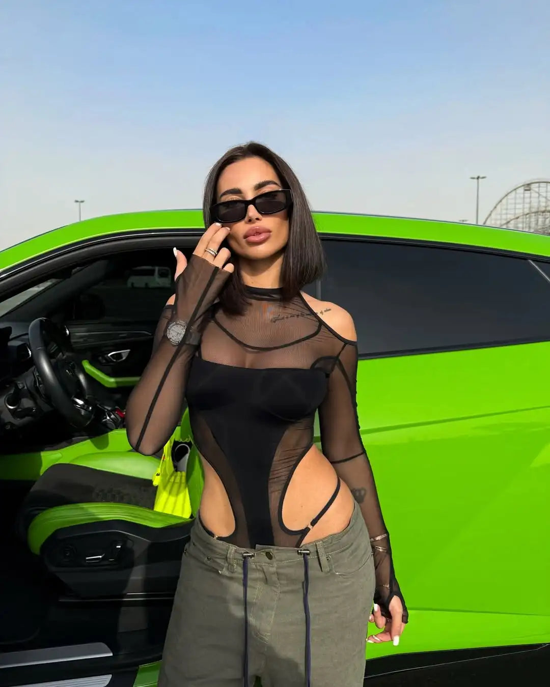 Women's Lingerie Bodysuit Off Shoulder Top Crotchless Bodysuit Lingerie