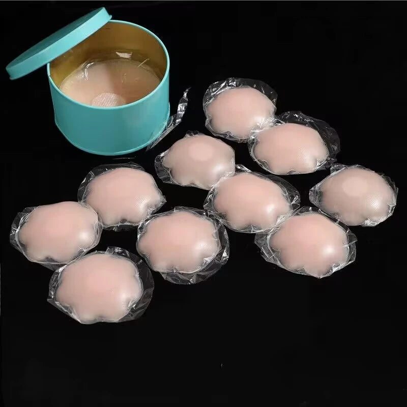 Invisible Push-Up Bra 5-Pairs Set - Self-Adhesive Backless Strapless Silicone Nipple Covers