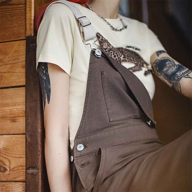 Women's Animal Print Short Sleeve T-Shirt - Vintage Crew Neck Tee