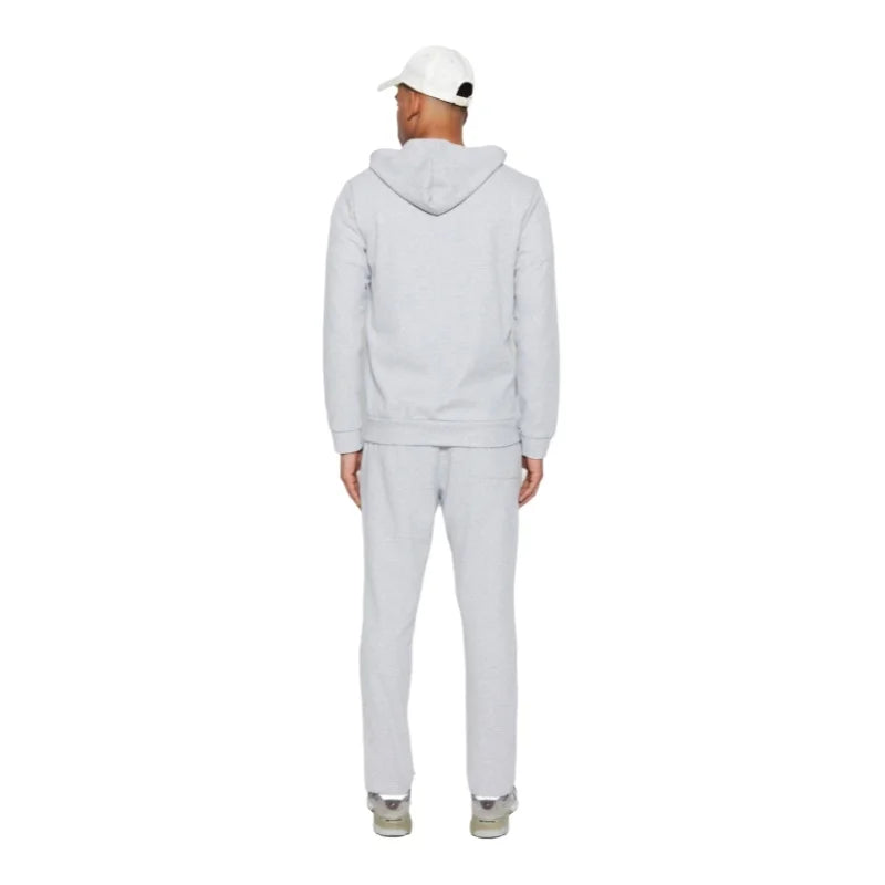 Men's Regular Fit Pocketless Knit Standard Sleeve Waffle Straight Leg Hood Plain Zippered Set