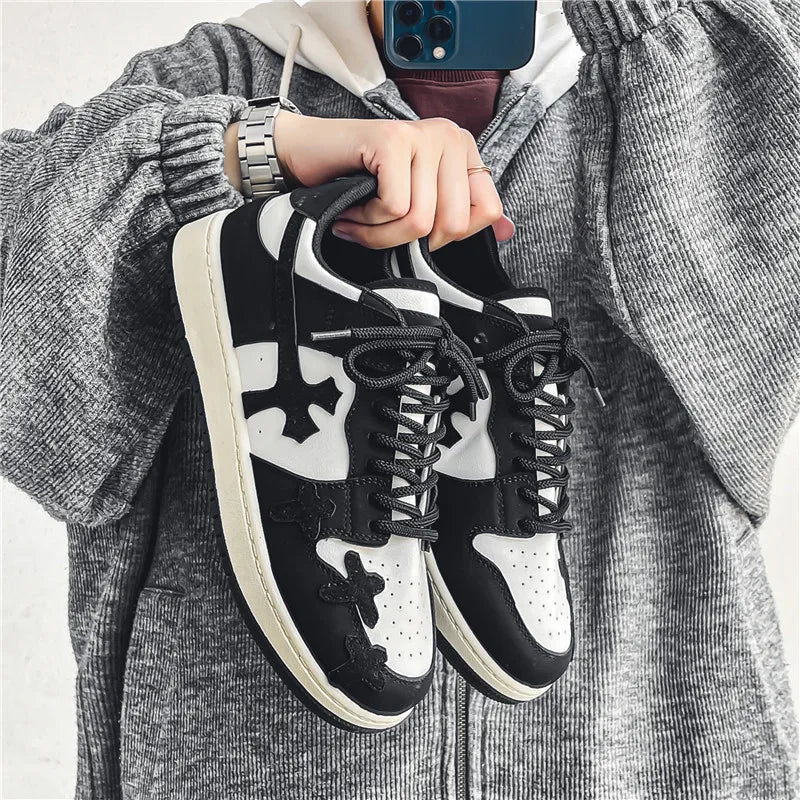 Men's Cross-Design Sneakers - Running & Basketball Trainers