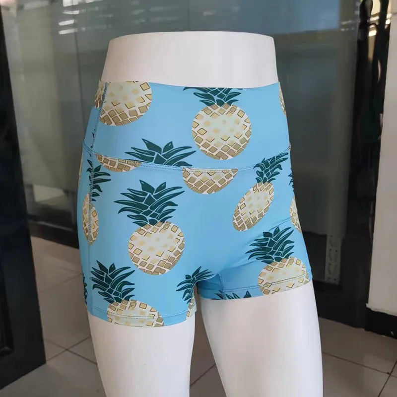 High Waist Printed Shorts