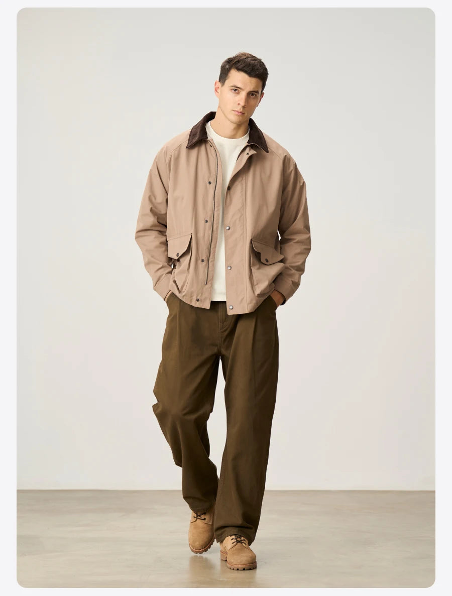 Men's Spring Oversize Water Repellent Washed Vintage Coats Jacket